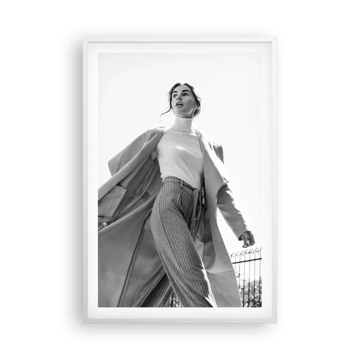 Affiche dans un cadre blanc - Poster - Tu viens avec moi? - 61x91 cm