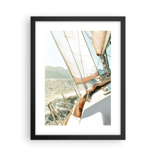 Affiche dans un cadre noir - Poster - Toutes voiles dehors - 30x40 cm