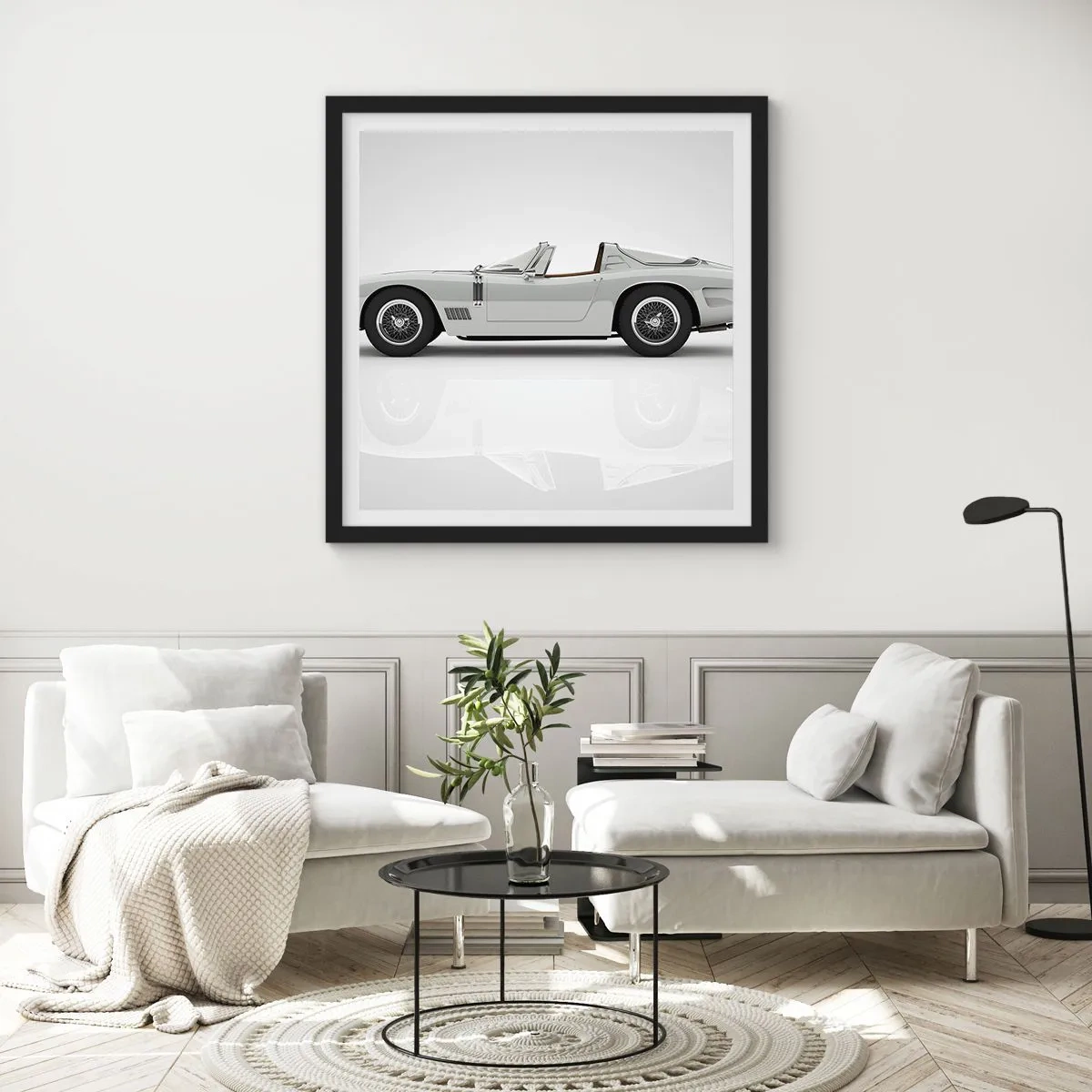 Affiche dans un cadre noir - Poster - Promesse de plaisir - 40x40 cm