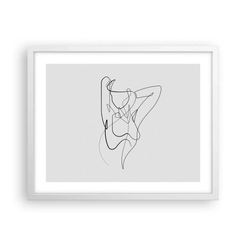 Affiche dans un cadre blanc - Poster - Vraiment, tu es comme ça... - 50x40 cm