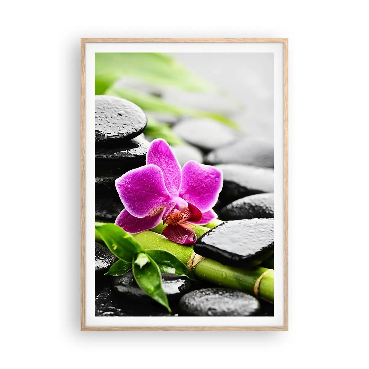 Affiche dans un chêne clair - Poster - Dans un équilibre de calme - 70x100 cm