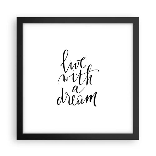 Affiche dans un cadre noir - Poster - Bien sur - 30x30 cm