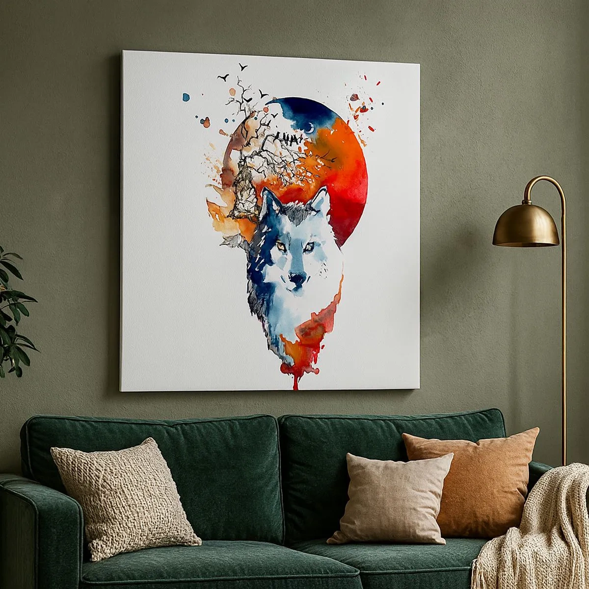 Impression sur toile - Image sur toile - Nez à nez avec la nuit - 30x30 cm