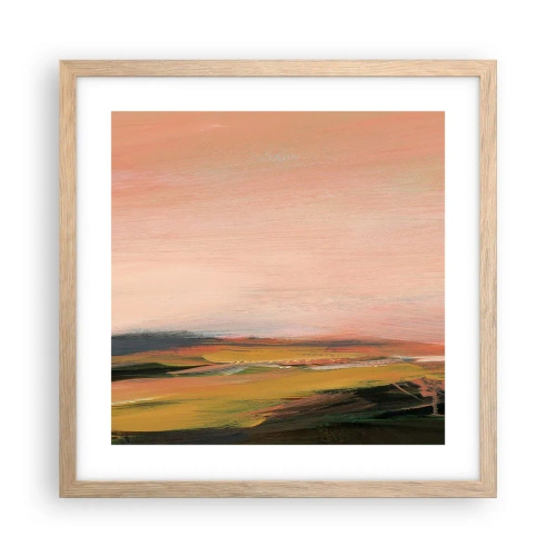 Affiche dans un chêne clair - Poster - Dans les tons de roses - 40x40 cm