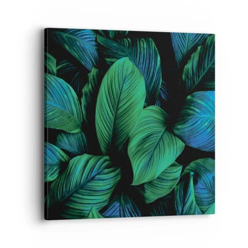 Impression sur toile - Image sur toile - Dans la foule verte - 40x40 cm