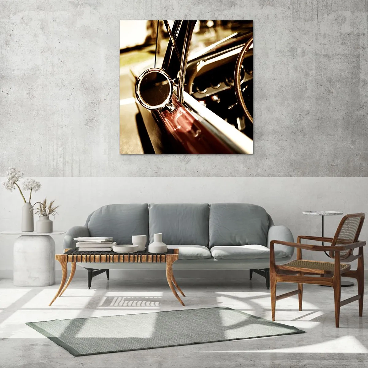 Impression sur verre - Image sur verre - Auto avec une âme - 70x70 cm