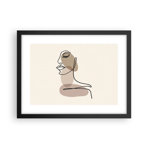 Affiche dans un cadre noir - Poster - Une certaine ligne de beauté - 40x30 cm