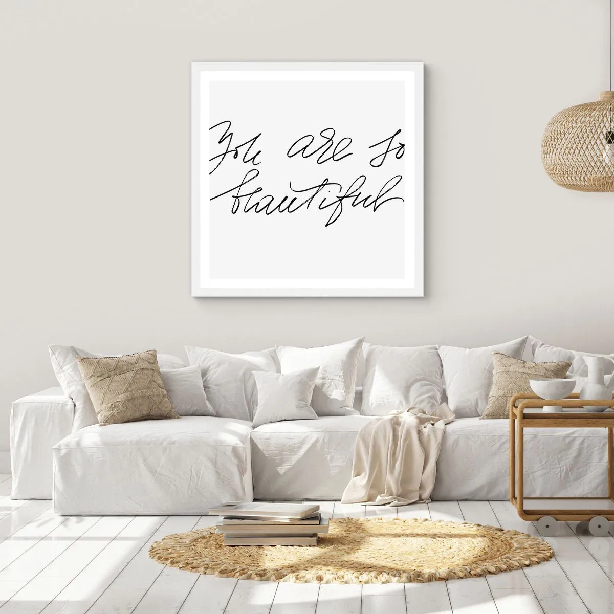 Affiche dans un cadre blanc - Poster - Vraiment, crois-moi... - 60x60 cm