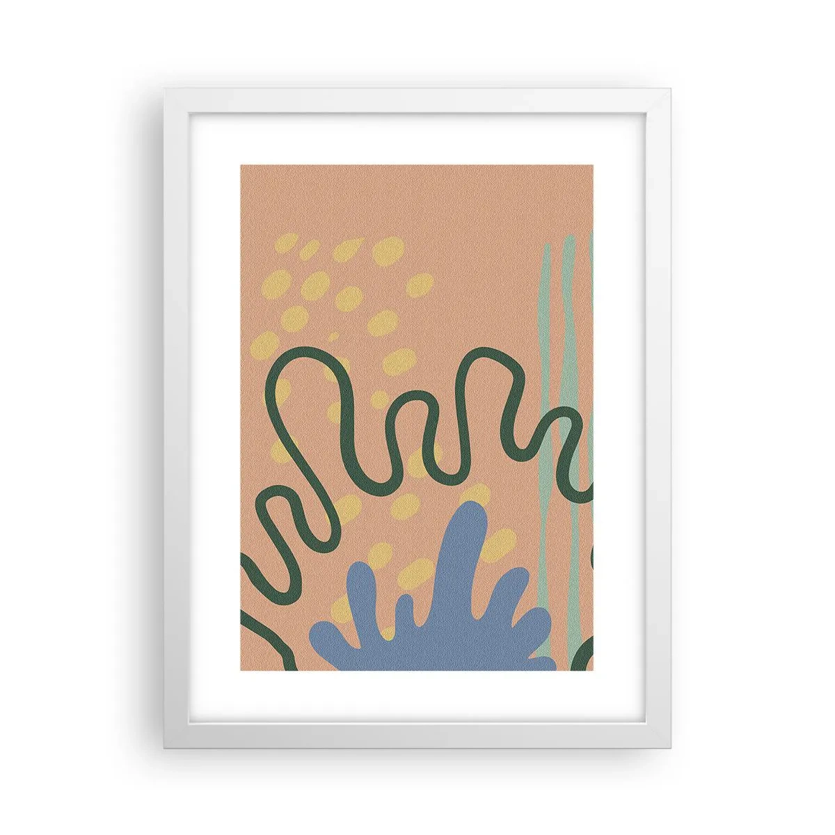 Affiche dans un cadre blanc - Poster - Abstraction : diversité de la nature - 30x40 cm
