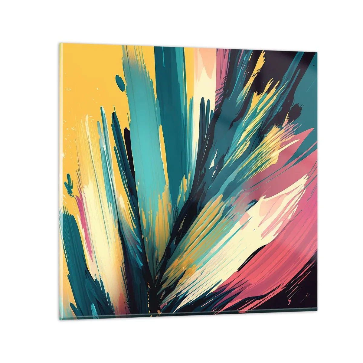 Impression sur verre - Image sur verre - Composition – une explosion de joie - 40x40 cm