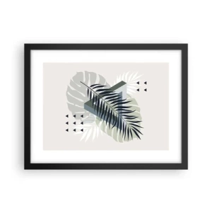 Affiche dans un cadre noir - Poster - Nature et géométrie - deux odres? - 40x30 cm