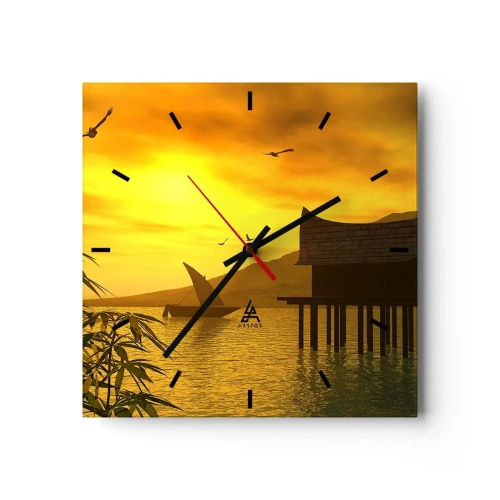 Horloge murale - Pendule murale - La paix tant désirée - 40x40 cm