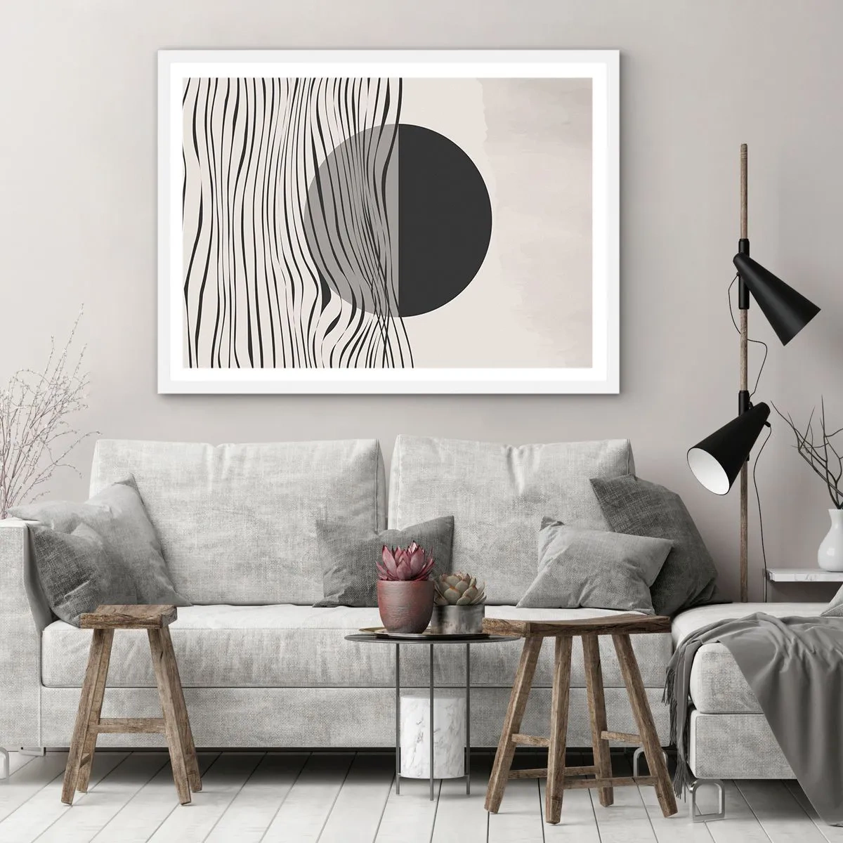 Affiche dans un cadre blanc - Poster - Demi composition - 40x30 cm