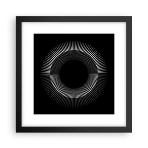 Affiche dans un cadre noir - Poster - Soleil noir - 30x30 cm