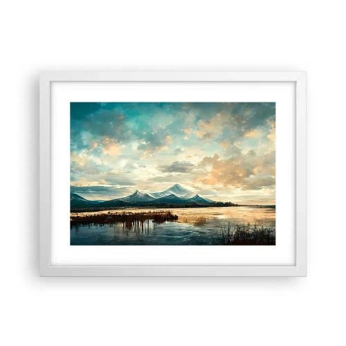 Affiche dans un cadre blanc - Poster - Sous la protection du ciel - 40x30 cm