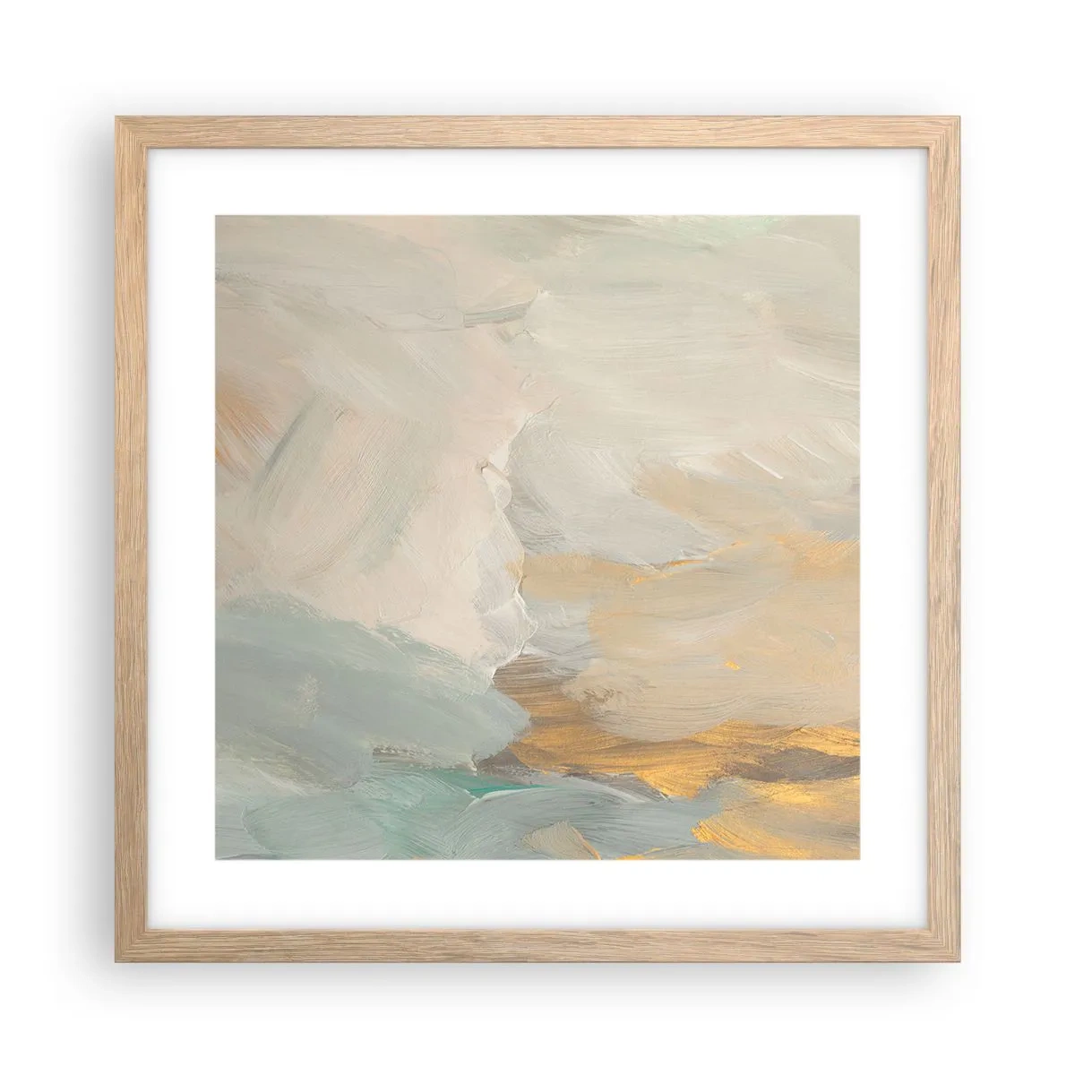 Affiche dans un chêne clair - Poster - Abstraction – le pays de la douceur - 40x40 cm
