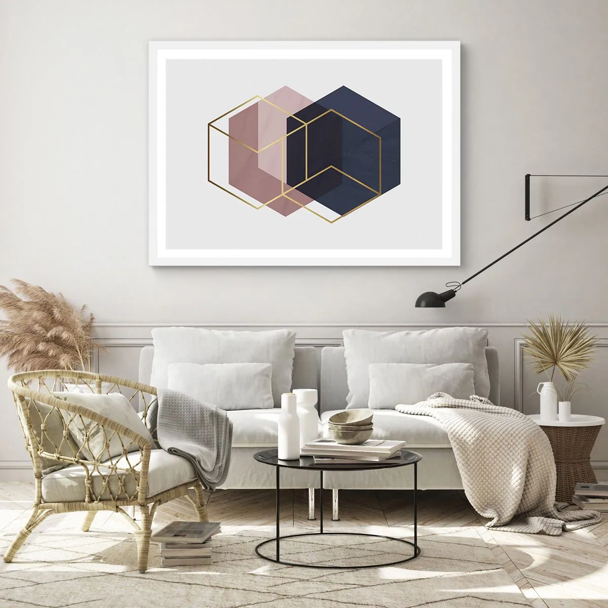 Affiche dans un cadre blanc - Poster - Le pouvoir de la simplicité - 100x70 cm