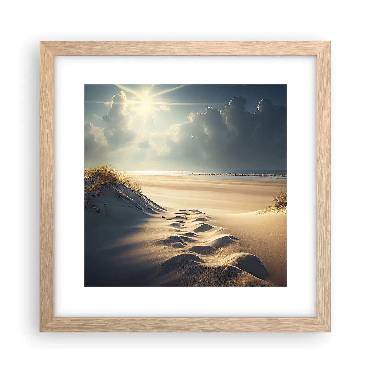 Affiche dans un chêne clair - Poster - Un paysage apaisant - 30x30 cm