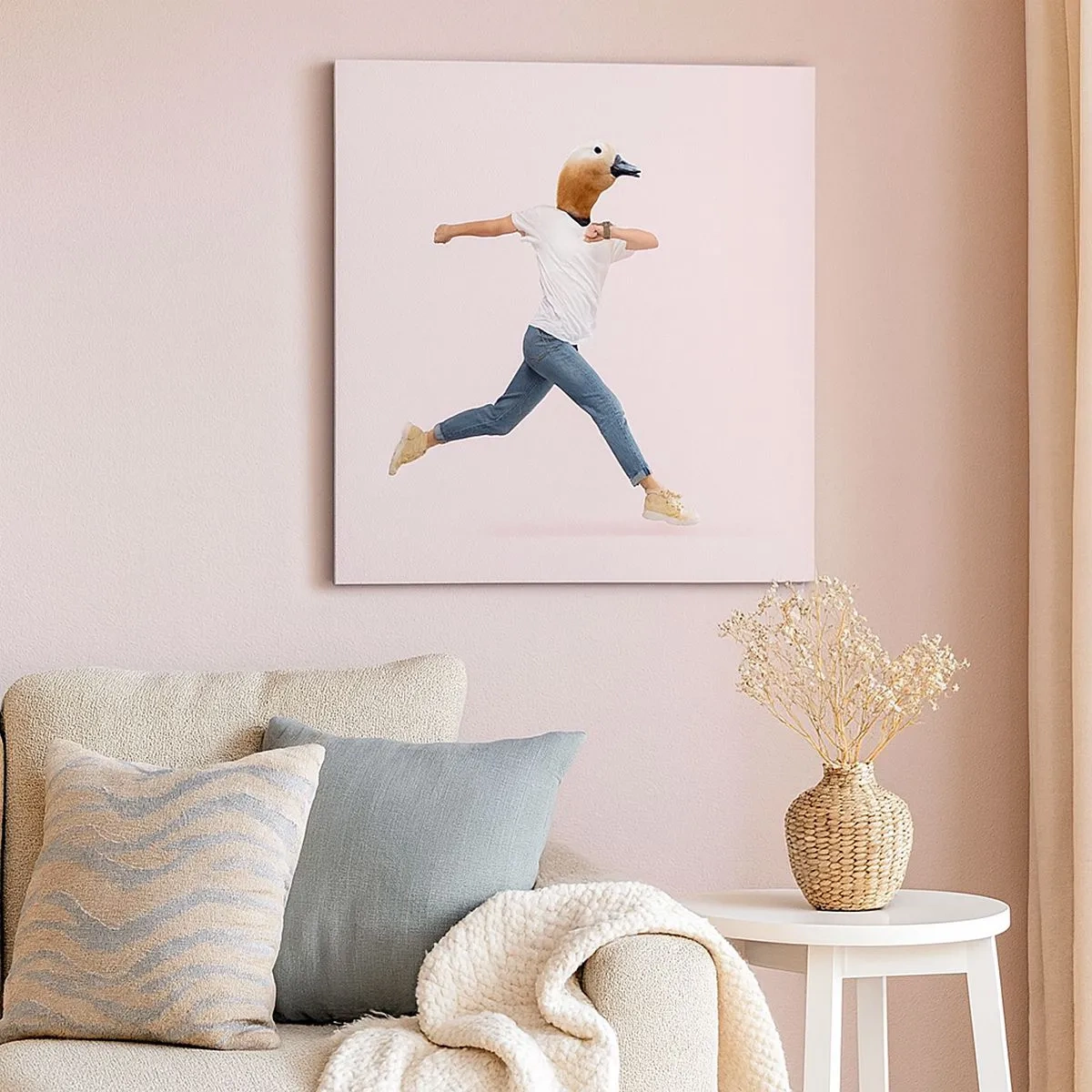 Impression sur toile - Image sur toile - Une pincée d'absurdité - 30x30 cm