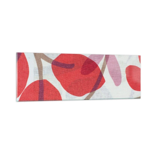 Impression sur verre - Image sur verre - Composition florale dans les roses - 90x30 cm