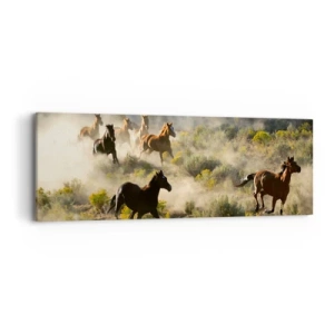 Impression sur toile - Image sur toile - Rivalité - liberté ou force masculine ? - 90x30 cm