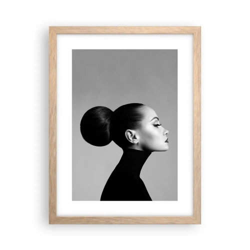 Affiche dans un chêne clair - Poster - Néfertiti moderne - 30x40 cm