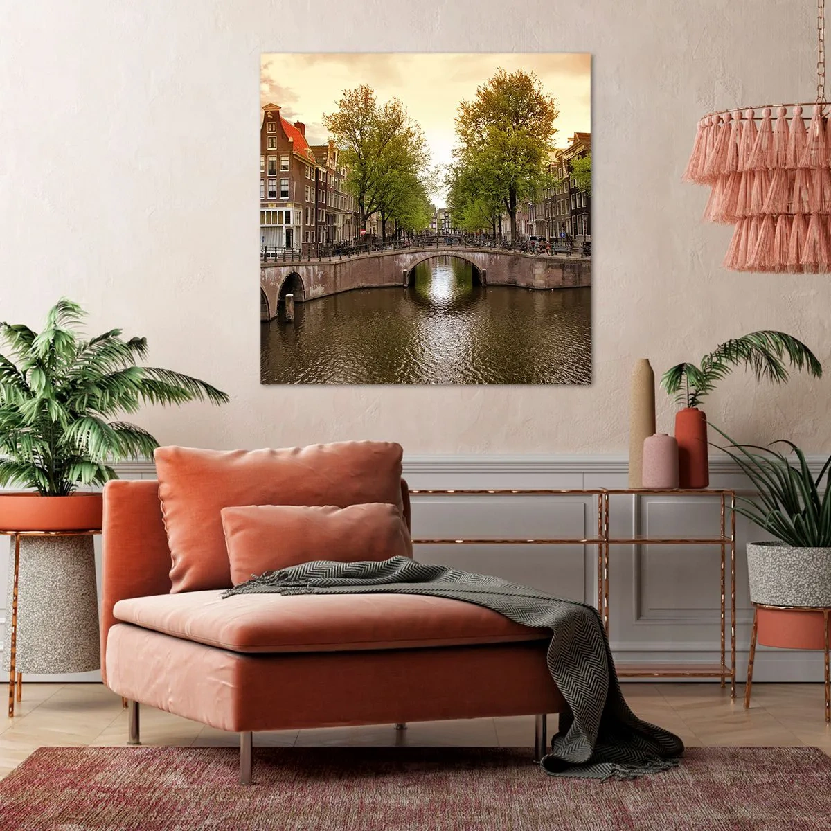 Impression sur toile - Image sur toile - En bateau ou à vélo ? - 70x70 cm