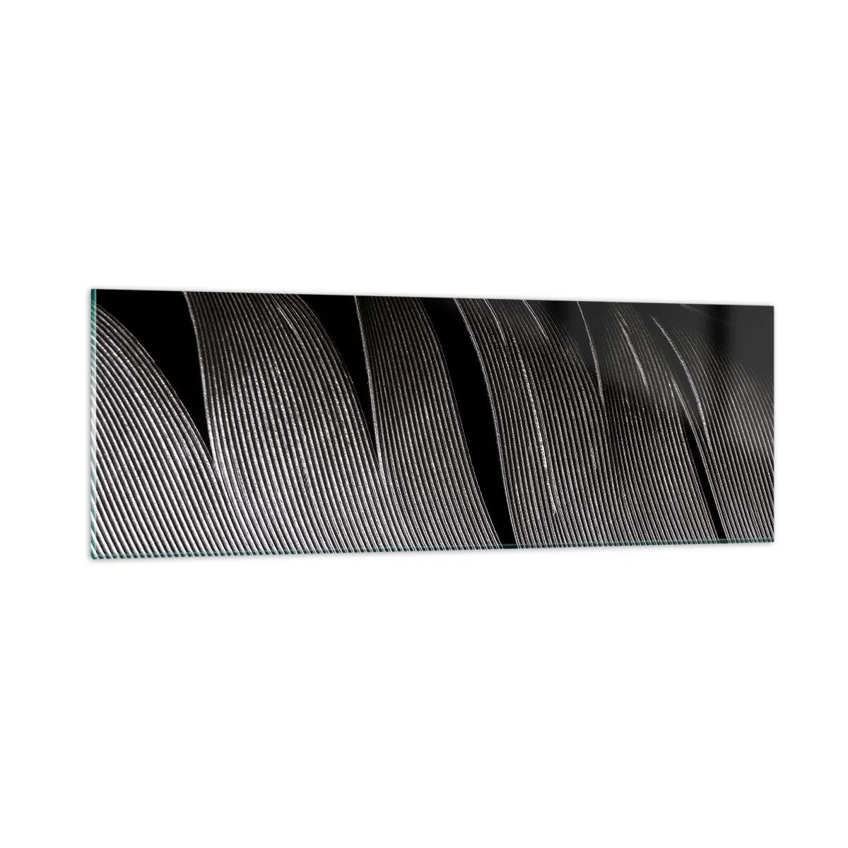 Impression sur verre - Image sur verre - La plume – un design magnifique - 90x30 cm