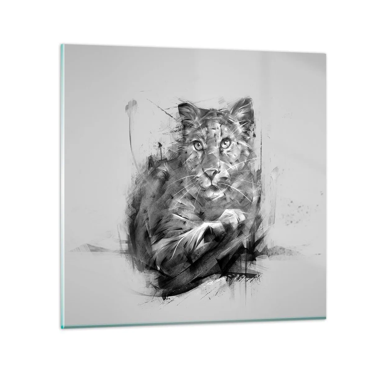 Impression sur verre - Image sur verre - Oui, j'écoute attentivement - 60x60 cm