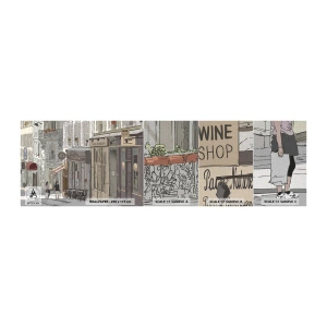 Échantillon de Papier Peint Premium Canvas - Joie de la ville - Architecture, Ville, Paris - 100x30 cm