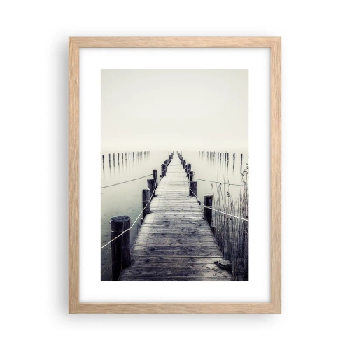 Affiche dans un chêne clair - Poster - Plongez dans la paix - 30x40 cm