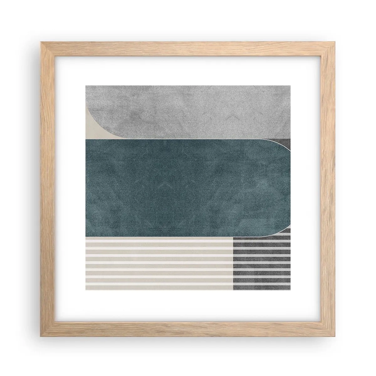 Affiche dans un chêne clair - Poster - Composition de niveaux - 30x30 cm