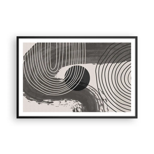 Affiche dans un cadre noir - Poster - L'ovale gagne - 91x61 cm