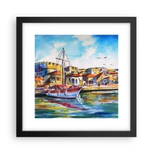 Affiche dans un cadre noir - Poster - Après-midi arc-en-ciel - 30x30 cm