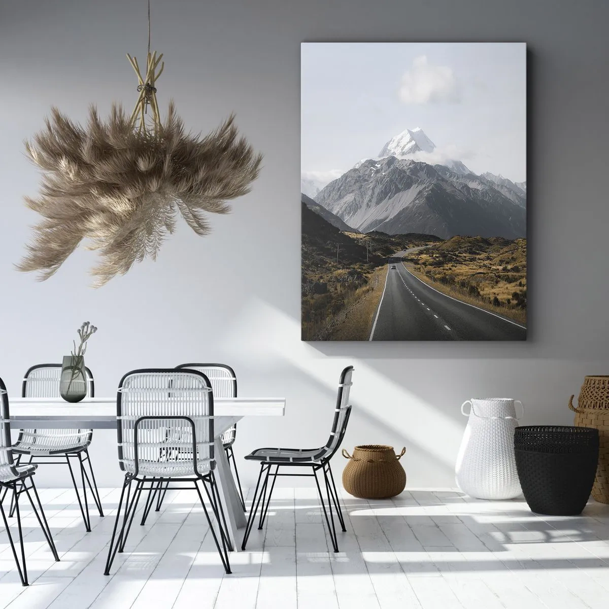 Impression sur toile - Image sur toile - Chemin vers le coeur de la montagne - 55x100 cm