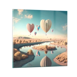 Impression sur verre - Image sur verre - L'amour te permet de t'élever - 40x40 cm