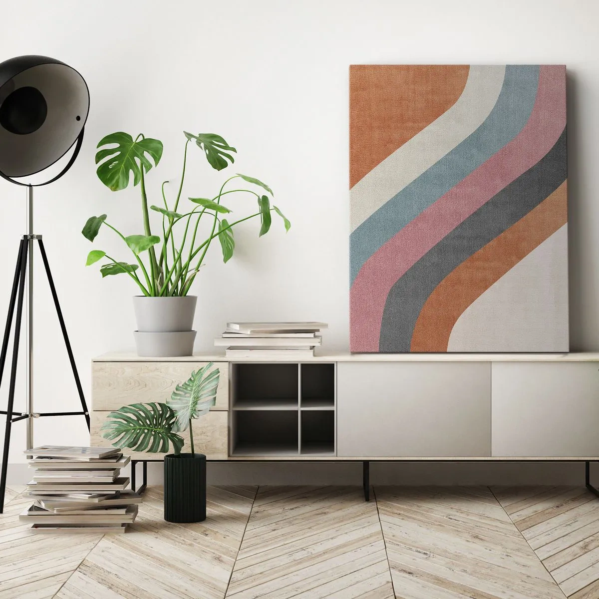 Impression sur toile - Image sur toile - Composition diagonale – mouvement - 55x100 cm