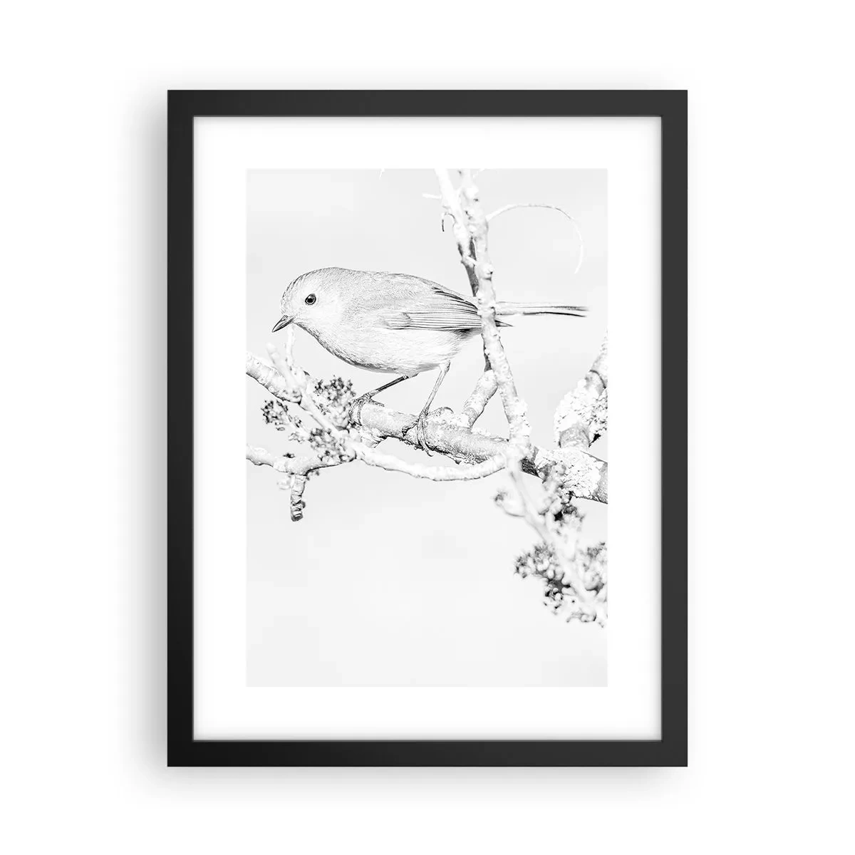 Affiche dans un cadre noir - Poster - Matin d'hiver - 30x40 cm