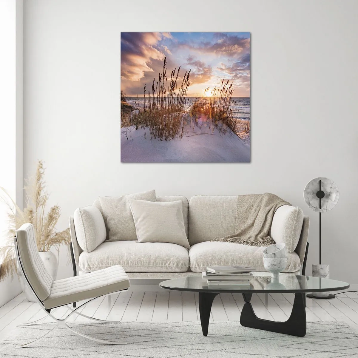 Impression sur verre - Image sur verre - Salutations du soleil et du vent - 40x40 cm