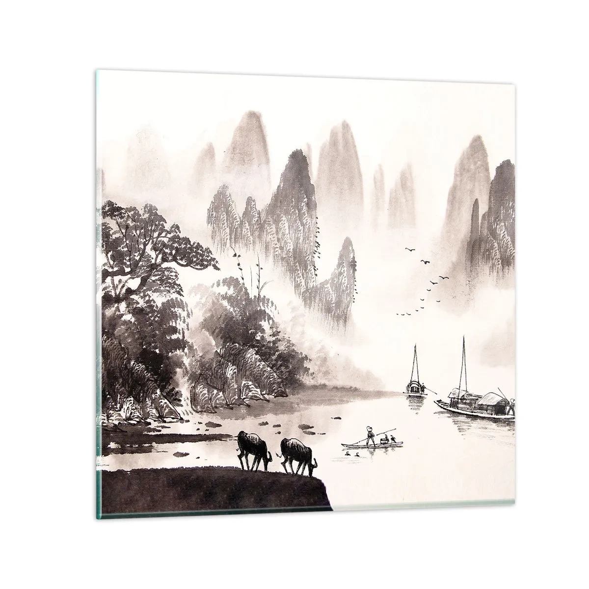Impression sur verre - Image sur verre - Le quotidien exotique de l'Orient - 40x40 cm