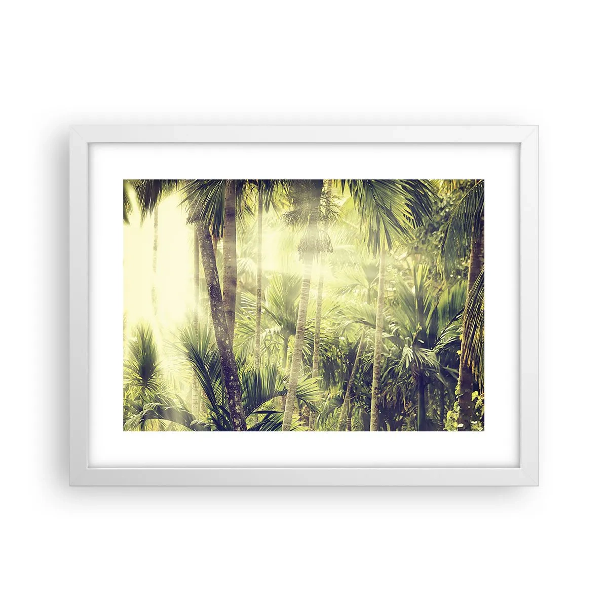 Affiche dans un cadre blanc - Poster - Nature enflammée - 40x30 cm