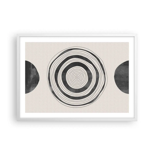Affiche dans un cadre blanc - Poster - Ce qui est important c'est ce qu'il y a entre les deux - 70x50 cm