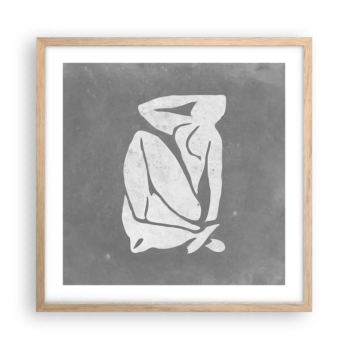 Affiche dans un chêne clair - Poster - En pensée - 50x50 cm