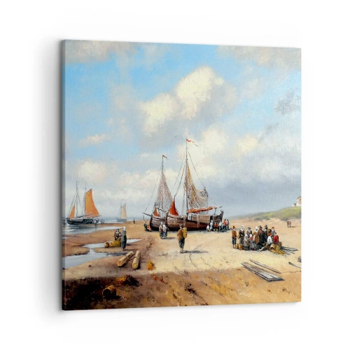 Impression sur toile - Image sur toile - Après une capture réussie - 50x50 cm