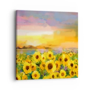 Impression sur toile - Image sur toile - Le soleil lui-même est descendu sur terre - 40x40 cm