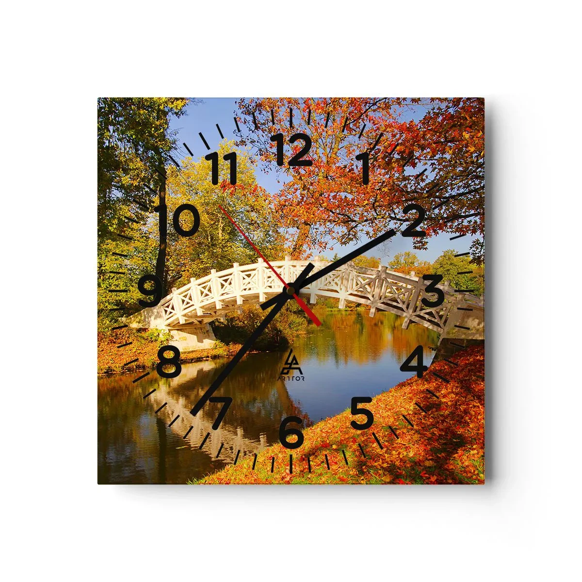 Horloge murale - Pendule murale - Sur le pont blanc des soupirs - 30x30 cm