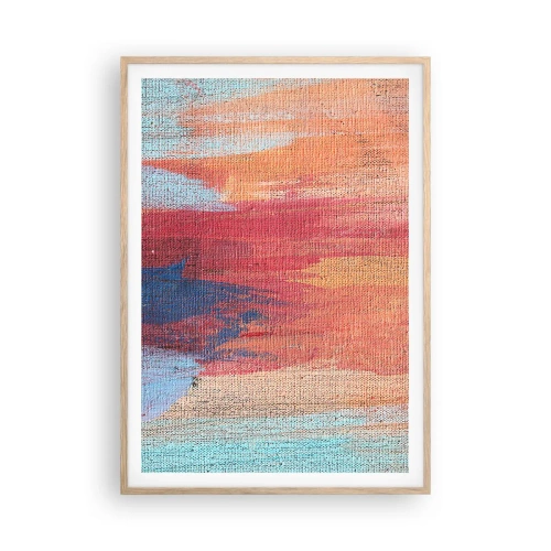 Affiche dans un chêne clair - Poster - Ecoulement de l'arc-en ciel - 70x100 cm