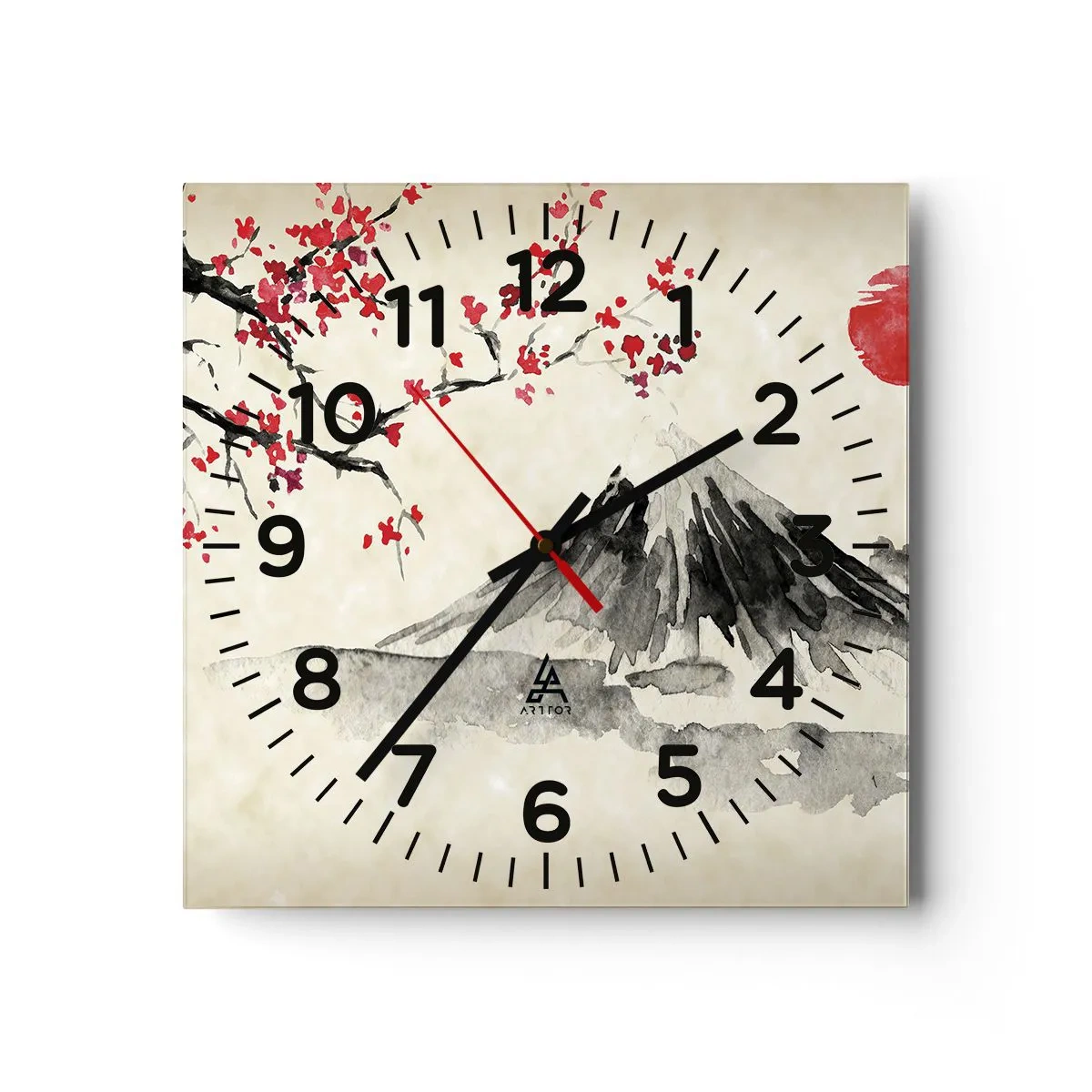 Horloge murale - Pendule murale - Tomber amoureux du Japon - 40x40 cm