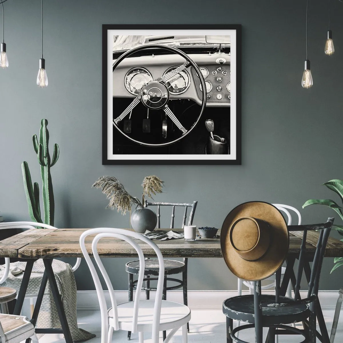 Affiche dans un cadre noir - Poster - Rêve de collectionneur - 60x60 cm