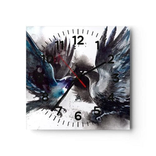 Horloge murale - Pendule murale - Le corbeau des corbeaux - 40x40 cm